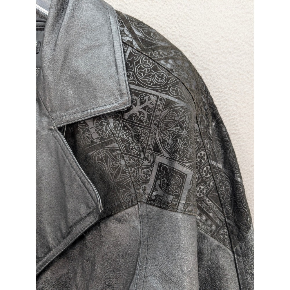 Vintage Wilson's Leather Bomber Jacket Black Thinsulate Size M Biker Motorcycle - Picture 6 of 16